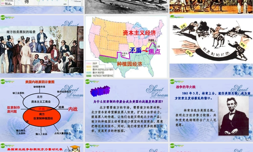 九年级历史上册 第18课美国南北战争课件 人教新课标版 课件