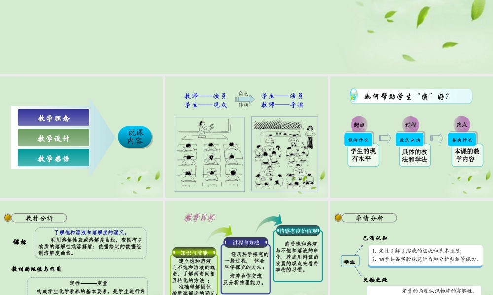 九年级化学下册 第九单元课题二溶解度课件 人教新课标版 课件