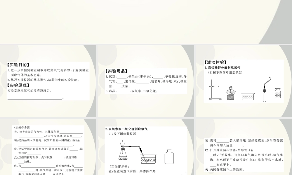 九年级化学上册 活动与探究一配套课件 沪教版 课件