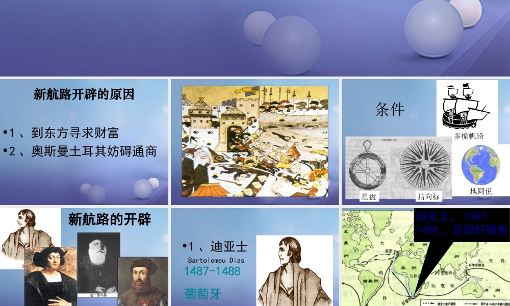 九年级历史上册 12 探险者的梦想素材 北师大版 素材