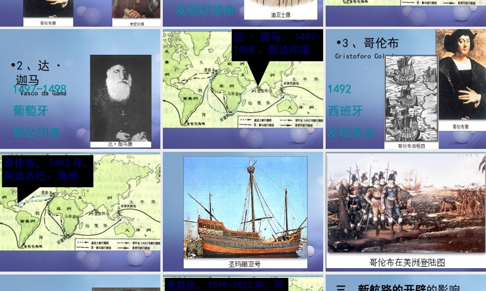 九年级历史上册 12 探险者的梦想素材 北师大版 素材