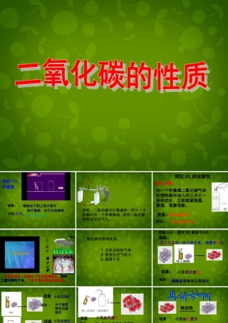 九年级化学上册 第六单元 课题3(二氧化碳和一氧化碳)二氧化碳的性质课件 (新版)新人教版 课件