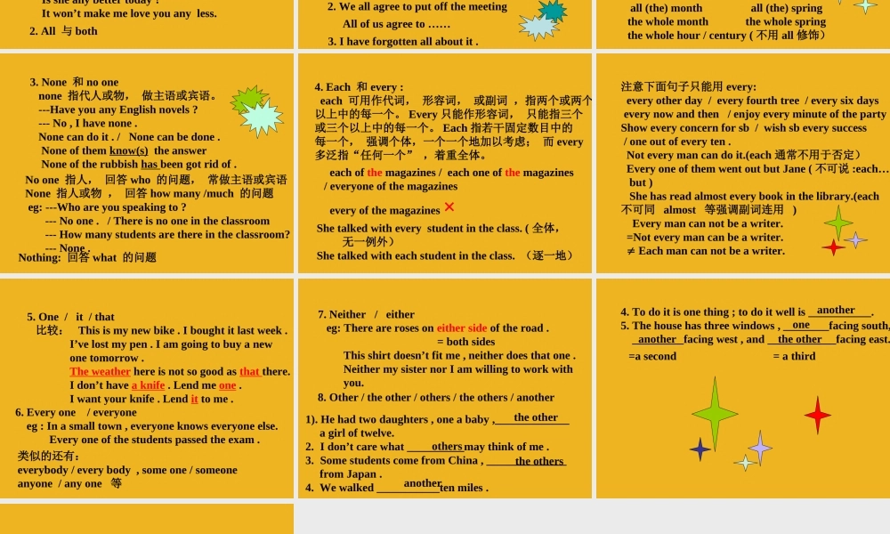 中考英语语法考点专题复习3 代词课件2 课件