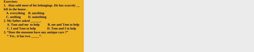 中考英语语法考点专题复习3 代词课件2 课件