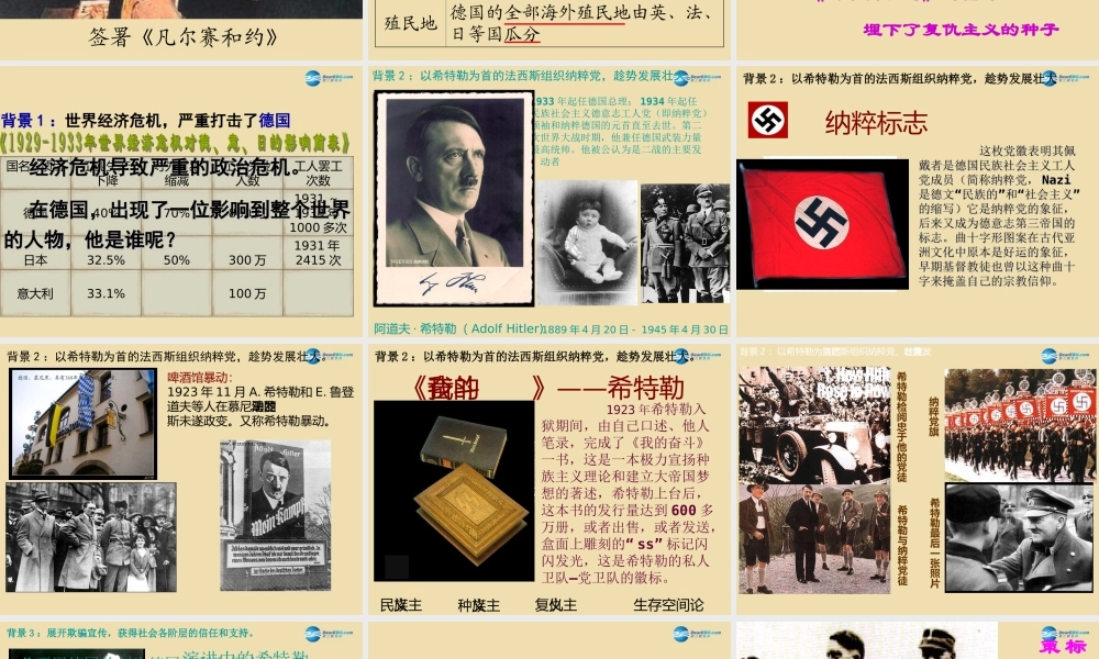 九年级历史下册 5 法西斯势力的猖獗课件 新人教版 课件