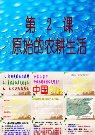 七年级历史上册 原始的农耕生活课件 人教新课标版 课件