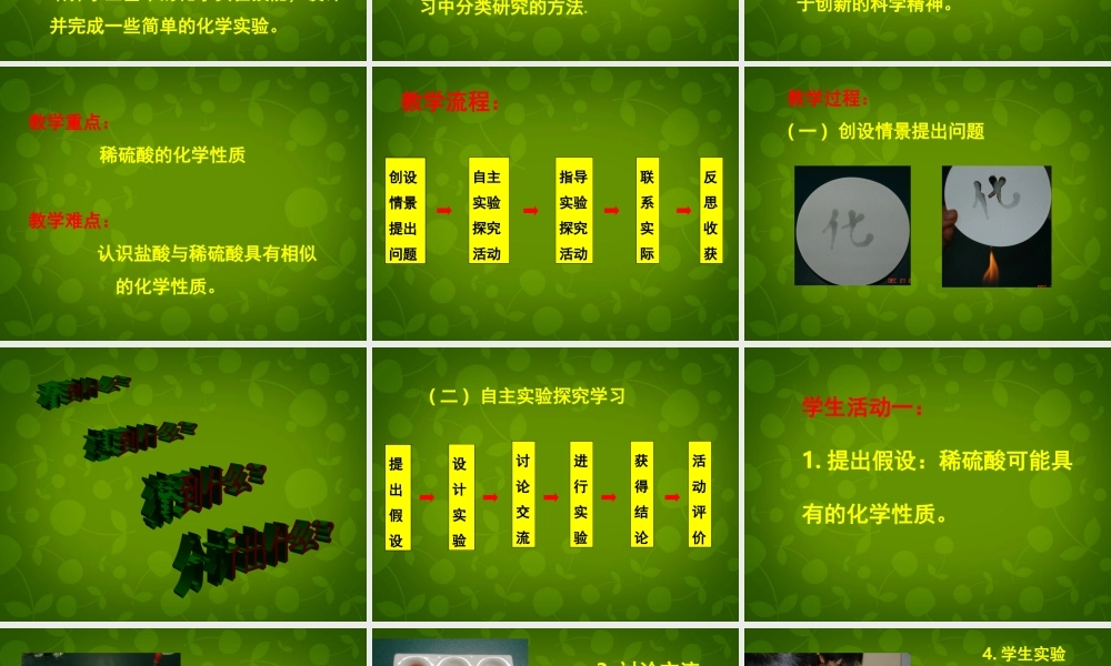 九年级化学上册 硫酸课件 新人教版 课件