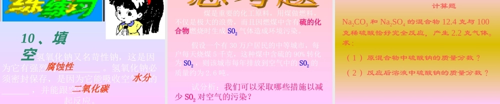 九年级化学 酸碱复习课件 鲁教版 课件