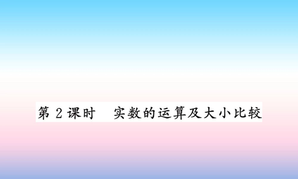 (课标版通用)中考数学一轮复习 第1章 数与式 第1节 第2课时习题课件
