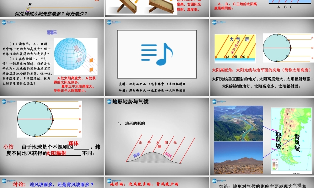 七年级地理上册 第四章 第三节 影响气候的主要因素课件3 湘教版 课件