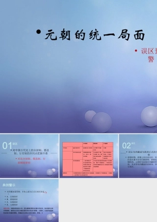 (秋季版)七年级历史下册 第八单元 第35课 元朝的统一局面(误区预警)素材 岳麓版 素材