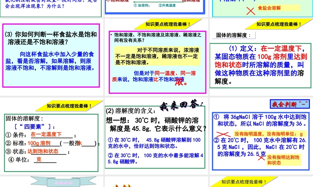 九年级化学 溶液 课件