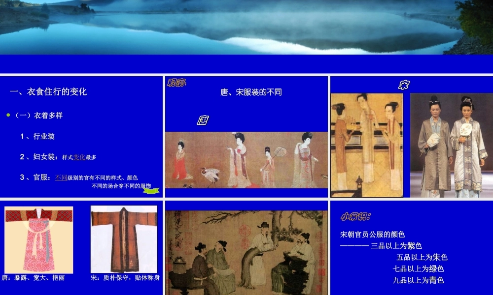 七年级历史下：第七学习主题 第3课(宋代的社会生活)课件(川教版) 课件