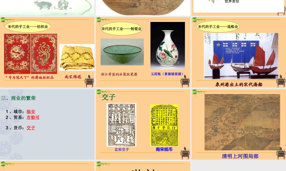 七年级历史下册 第二单元第10课经济重心的南移课件 人教新课标版 课件