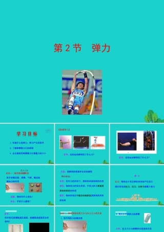 7.2 弹力课件 八年级物理下册 7.2 弹力课件+素材 (新版)新人教版 八年级物理下册 7.2 弹力课件+素材 (新版)新人教版