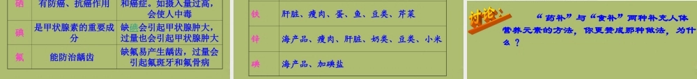 九年级化学下册 102 生物微量元素与健康课件 粤教版 课件