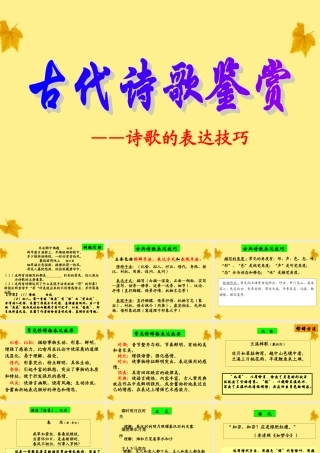 11—12届高三语文 诗歌的表达技巧 课件