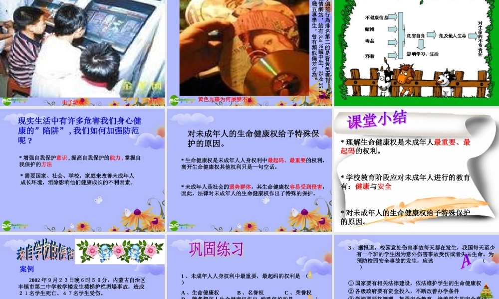 七年级政治下册 第五单元(护佑生命安康)课件 苏教版 课件