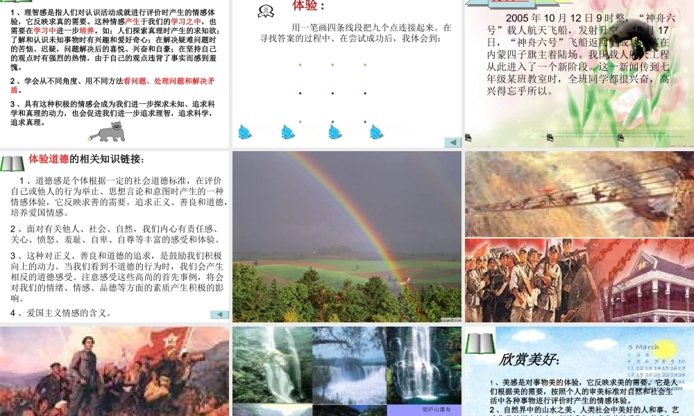 七年级政治 缤纷情感 课件