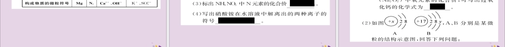 (遵义专版)中考化学总复习 第1编 教材知识梳理篇 第3章 物质构成的奥秘 课时2 物质的组成(精练)课件