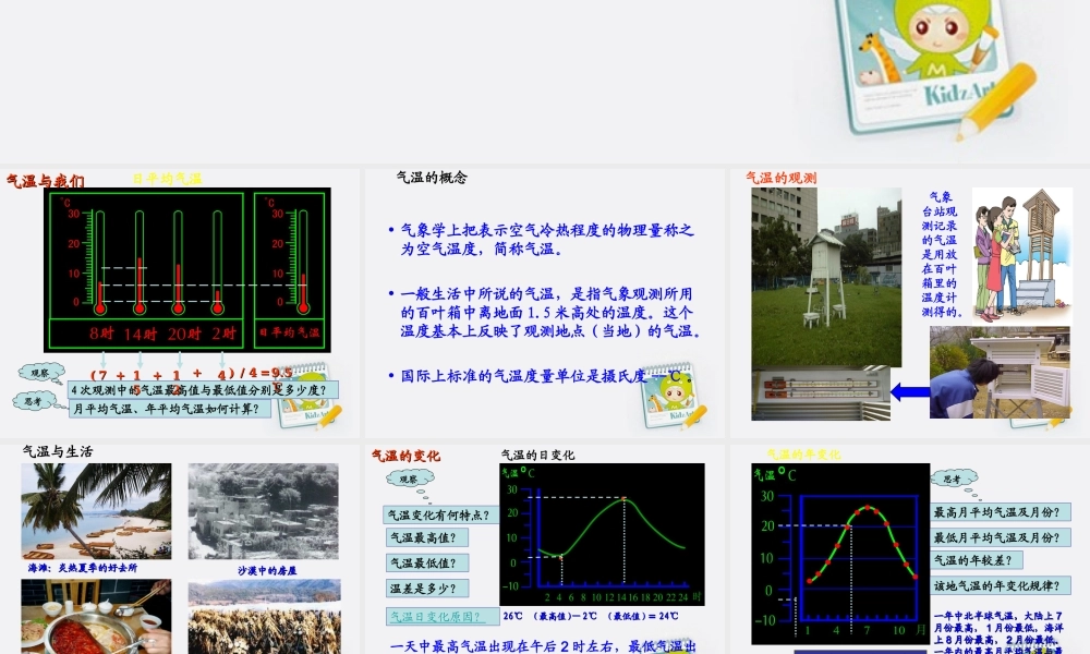七年级地理上册 第三章(天气和气候)第二节(气温和气温的分布)教学课件课件 人教新课标版 课件