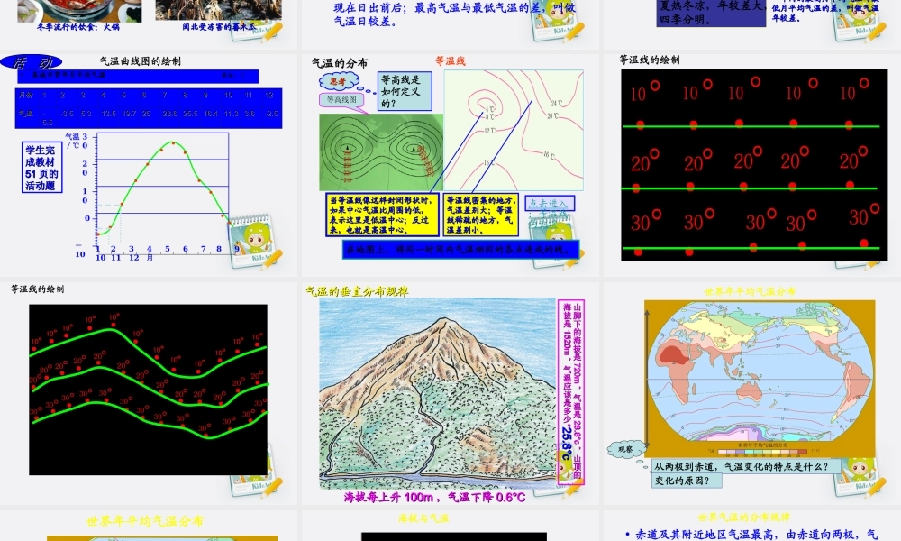 七年级地理上册 第三章(天气和气候)第二节(气温和气温的分布)教学课件课件 人教新课标版 课件