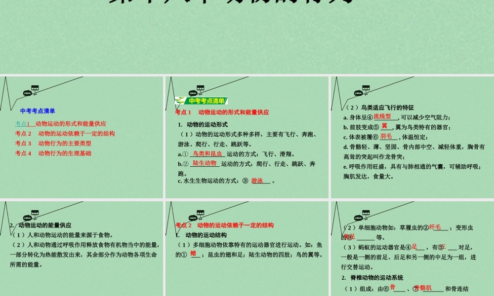 中考生物 第一部分 教材知识梳理 第6单元 第17 18章 复习课件 苏教版 课件