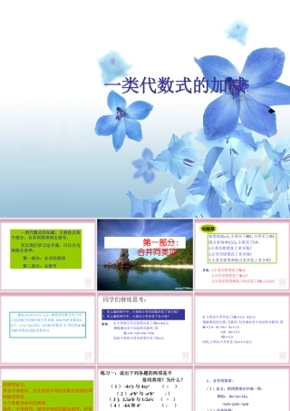 七年级数学一类代数式的加减课件 湘教版 课件