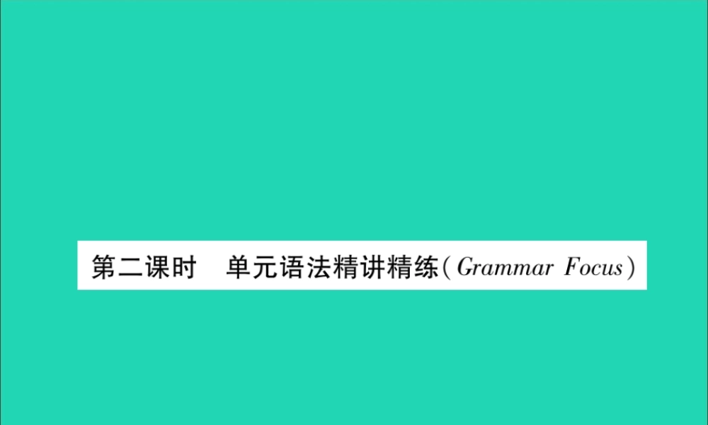 (毕节专版)秋八年级英语上册 Unit 2 How often do you exercise(第2课时)作业课件 (新版)人教新目标版 课件