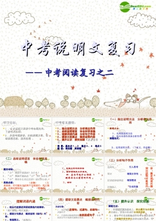 中考语文复习课件 说明文阅读 课件