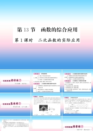 (课标版通用)中考数学一轮复习 第3章 函数及其图像 第13节 第1课时习题课件