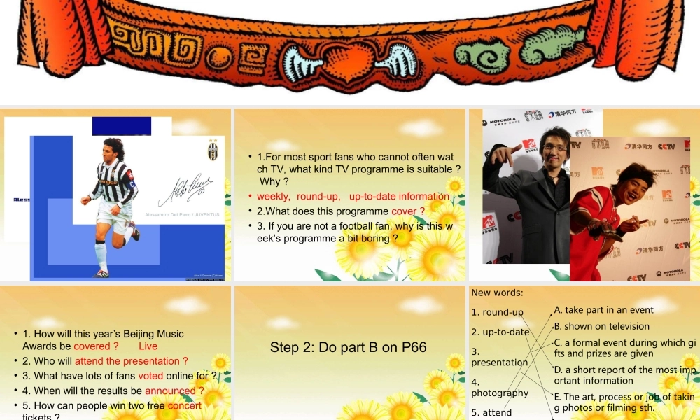 九年级上册 unit4 TV Programmes--reading2ppt 课件