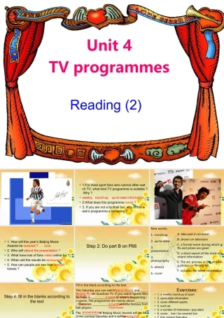 九年级上册 unit4 TV Programmes--reading2ppt 课件