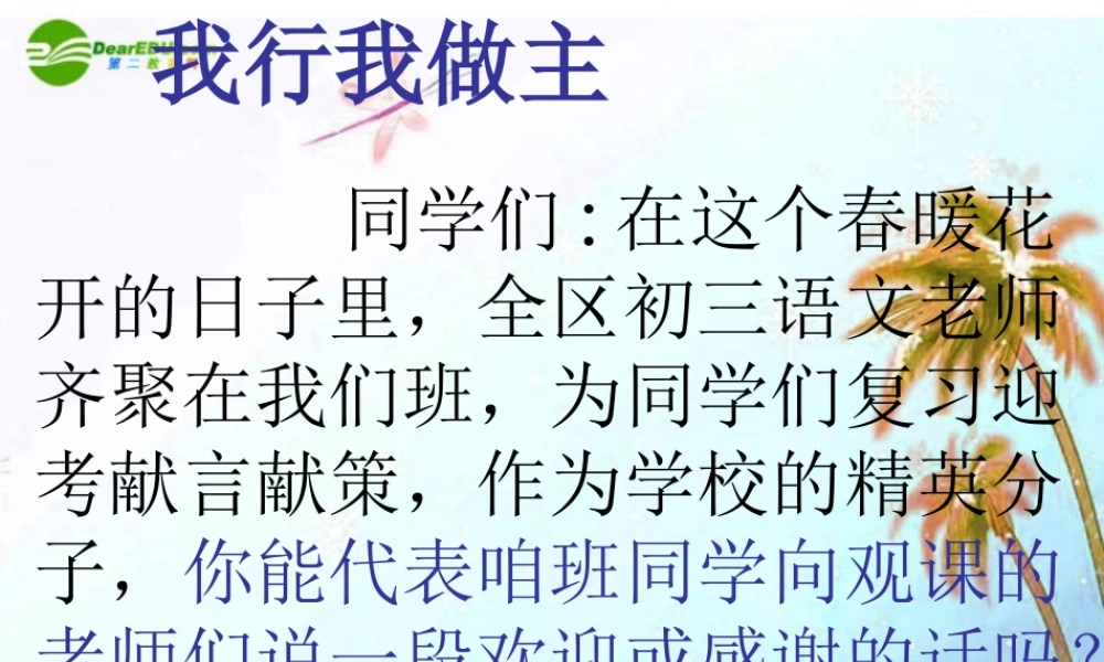 中考语文复习指导课件 综合实践复习 课件
