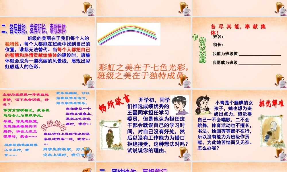 七年级政治上册 第一课 第2框 创建新集体课件 新人教版 课件