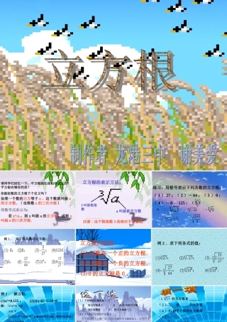 3.3 立方根 浙江省初一数学(上)全部课件整理 浙教版
