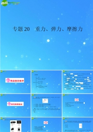 中考物理复习专题二十 重力、弹力、摩擦力课件
