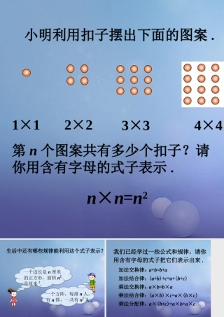 七年级数学上册 3.1 列代数式 3.1.1 用字母表示数导入素材 (新版)华东师大版 素材