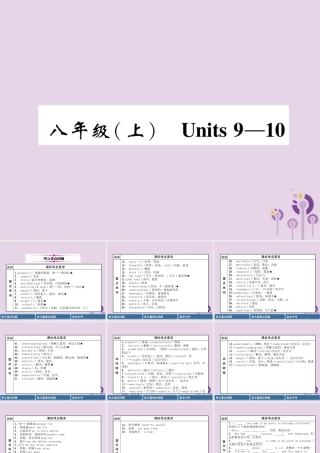 中考英语总复习 第一篇 教材知识梳理篇 八上 Units 9 10(精讲)课件
