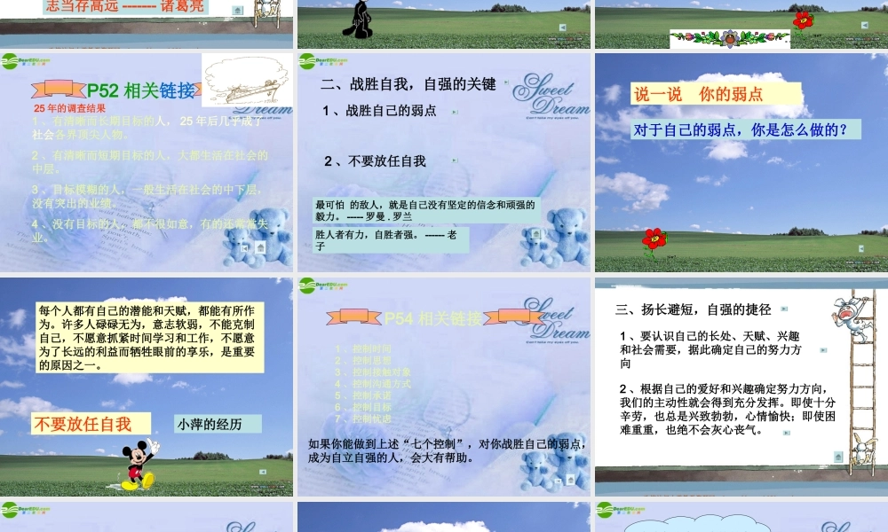 七年级政治下册 第4课(人生当自强)课件 人教新课标版 课件