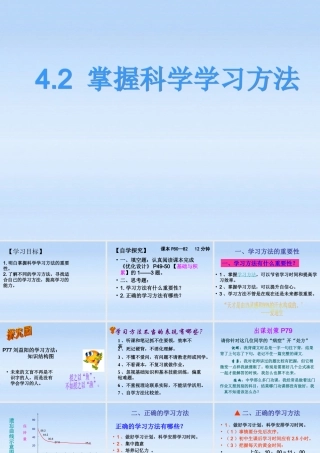 七年级政治上册 4.2掌握科学的学习方法课件 粤教版 课件