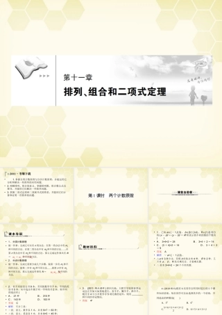(高考调研)高三数学第一轮复习 第十一章(排列、组合和二项式定理)课件11-1 课件
