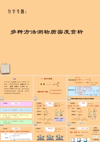 中考物理总复习力学专题-多种方法测密度课件