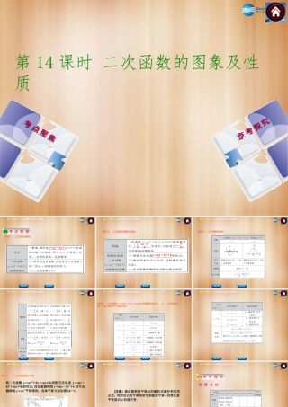 (北京)中考数学总复习 第14课时 二次函数的图象及性质课件(考点聚焦京考探究热考京讲) 课件