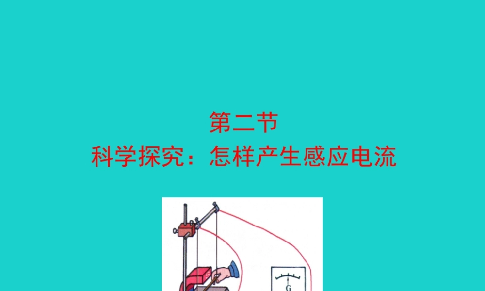 182 科学探究：怎样产生感应电流课件 九年级物理全册 18.2 科学探究：怎样产生感应电流课件+素材 (新版)沪科版