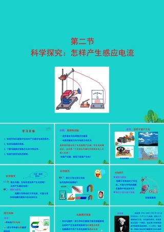 182 科学探究：怎样产生感应电流课件 九年级物理全册 18.2 科学探究：怎样产生感应电流课件+素材 (新版)沪科版