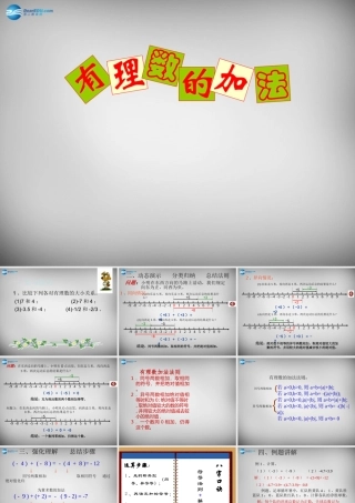 七年级数学上册 1.3.1 有理数的加法课件1 (新版)新人教版 课件