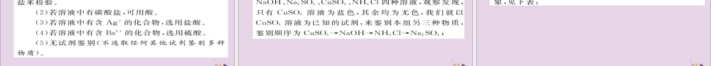 (遵义专版)中考化学总复习 第2编 重点题型突破篇 专题3 物质的推断、鉴别与除杂(精讲)课件