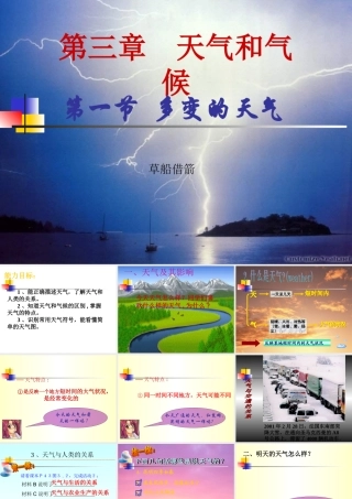 七年级地理上册 第三章 天气和气候 第一节 多变的天气课件 人教版 课件