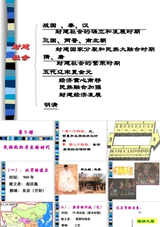 七年级历史第9课民族政权并立的时代课件人教版 课件